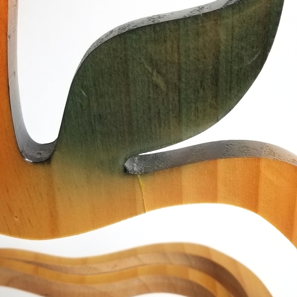 Vintage Equinoccio wooden golden apple fruit basket - Picture 4 of 4